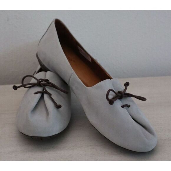 Sergio Tomani Women's Sz 37 US 7 Cement Gray Suede Slip-On Tuka Shoes SIB27 - Picture 1 of 7